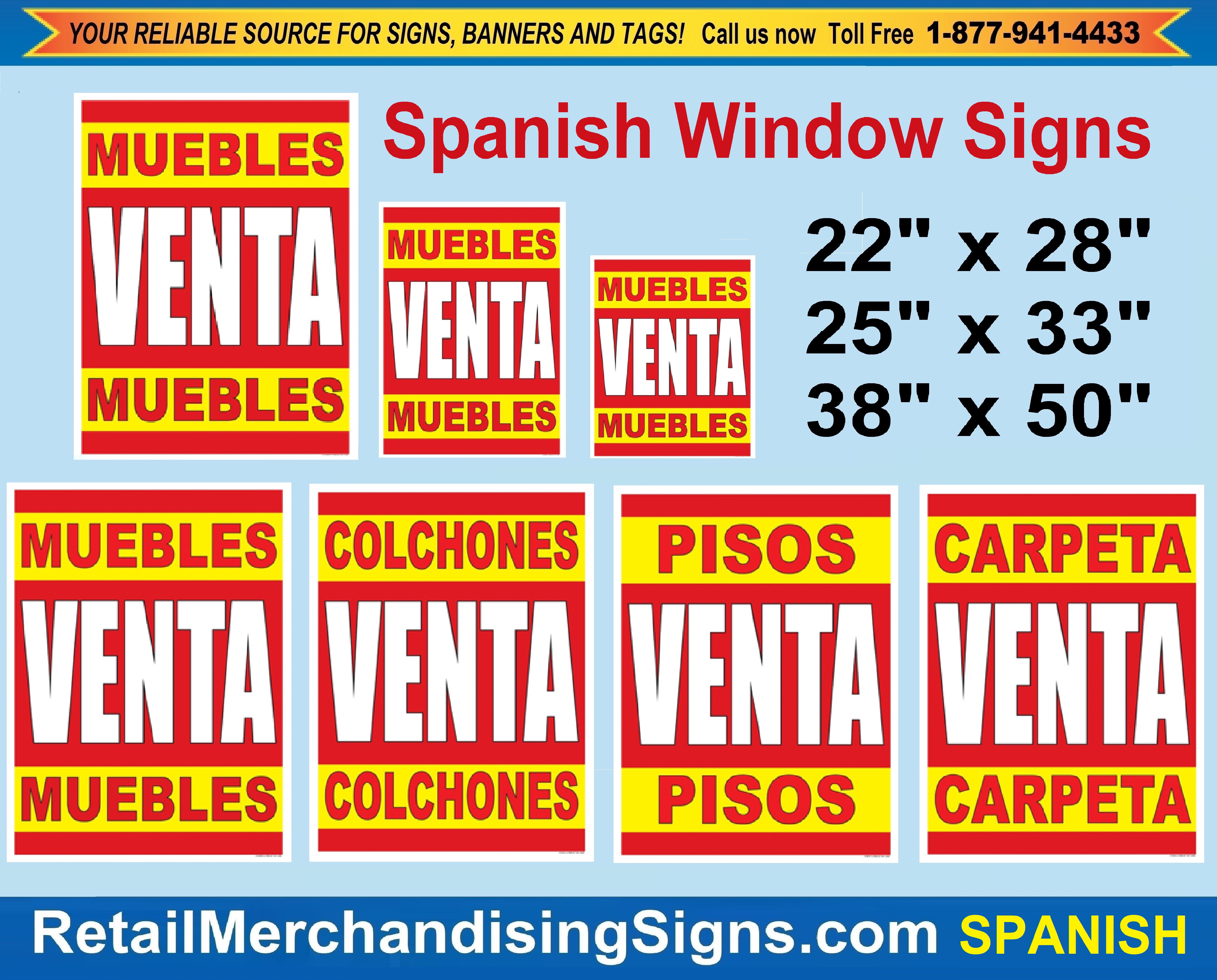 Spanish Window Posters