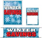 Promotional Small Sign Kit 4 piece Winter Savings
