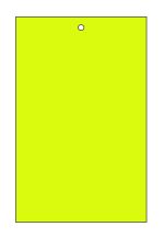 Blank Cards Tags Bright Yellow Fluorescent Chartreuse with hole, no string