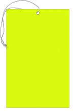 Elastic String Tag 3 1/2x5 1/2 Fluorescent pink