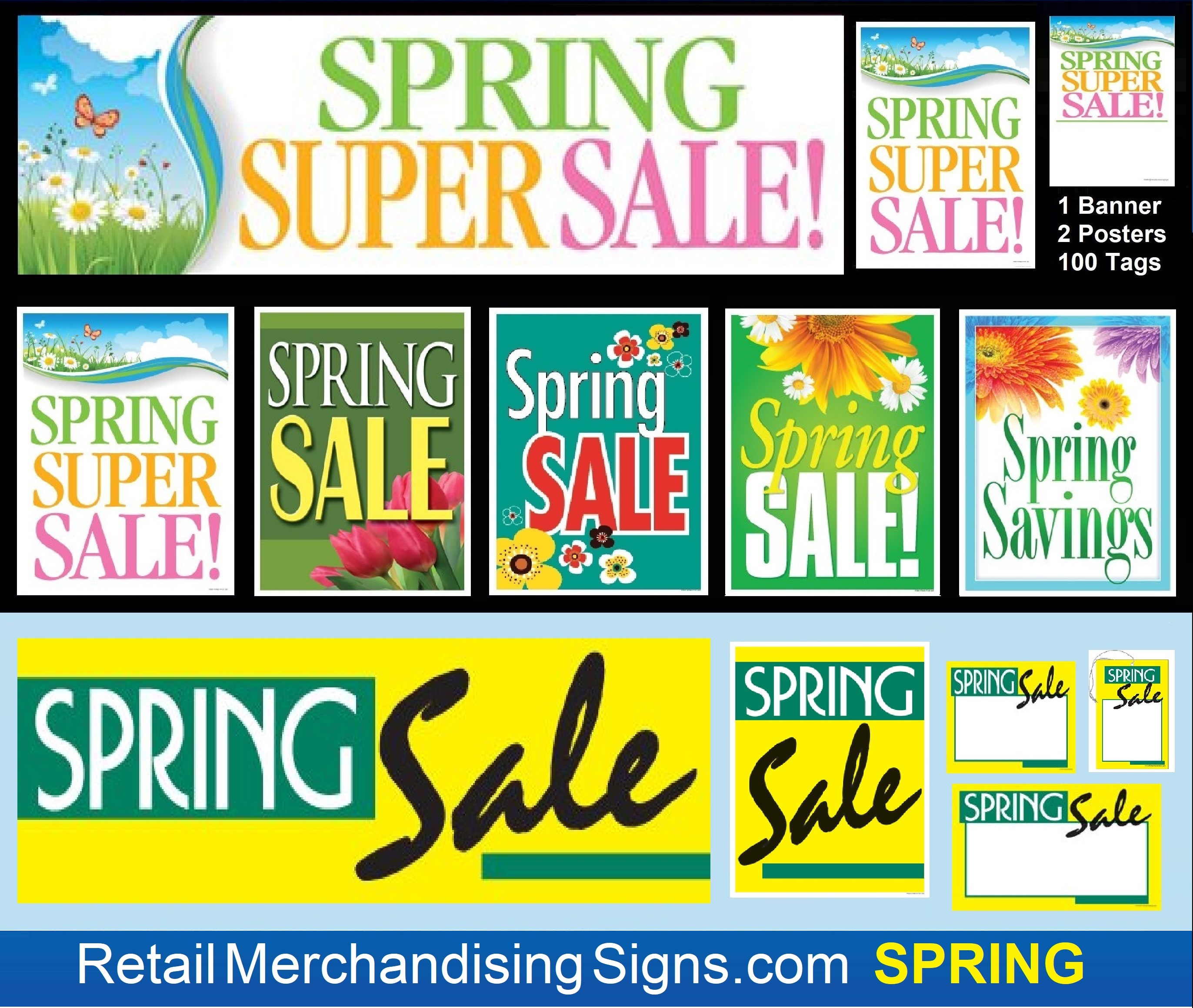 SALE SIGNS STOREWIDE CLEARANCE SALE BANNER POSTER TAG