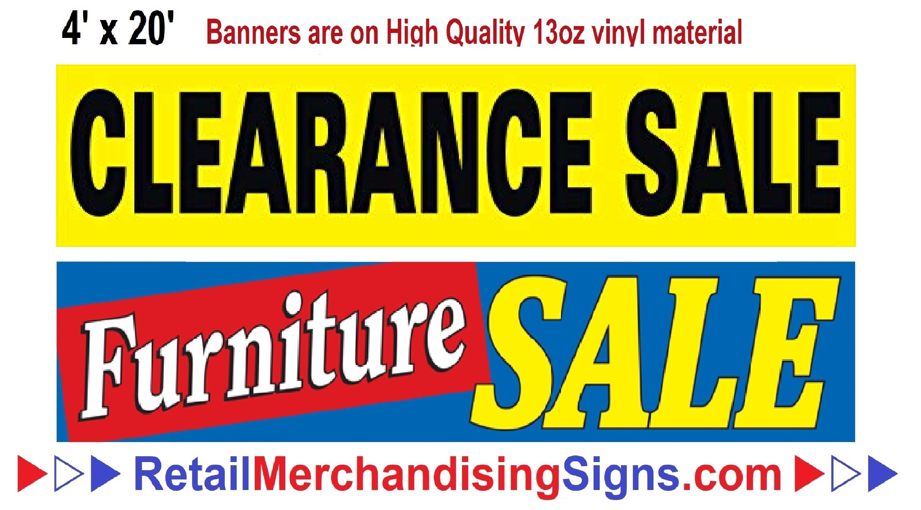 4'x10' CLEARANCE SALE BANNER XL Outdoor Sign Discount Markdowns Retail  Store Big