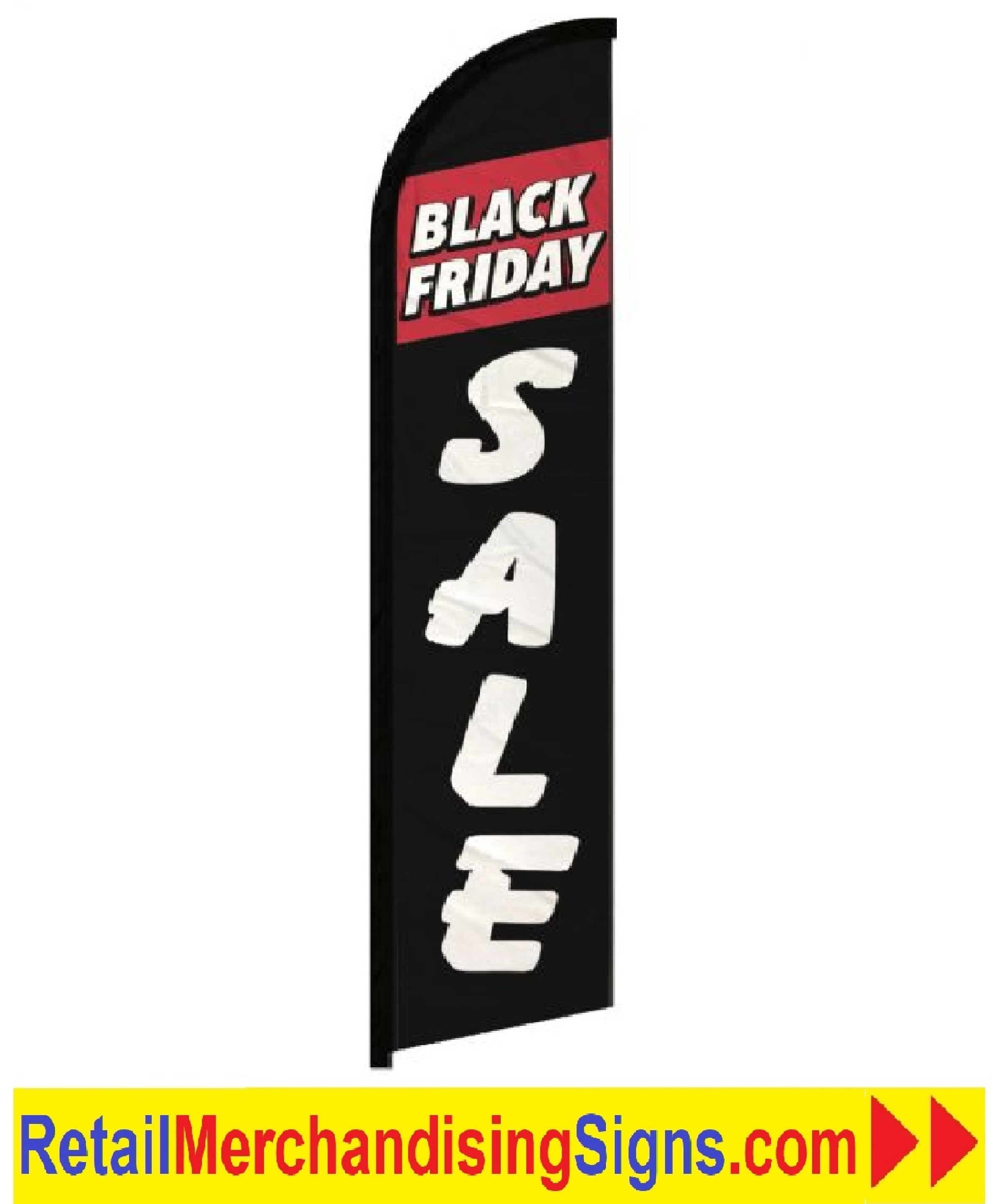  P40BYF, Black, Friday Sale Red Tag, Holiday Seasonal Vinyl  Window Sale Sign Posters, Retail Business Store Signs