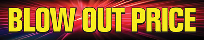 Retail Store Banner 4' x 20' Blow Out Price
