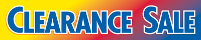 Store Banner 4' x 20' Clearance Sale (multi color)