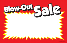 Price Card/Sign Cards Blow Out Sale