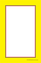 Unstrung Drilled Tag yellow border