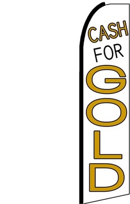 Feather Banner Flag 16' Kit Cash for Gold
