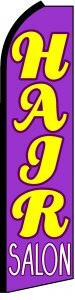 Feather Banner Flag 16' Kit Hair Salon purple