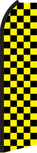 Feather Banner Flag Only 11.5' Yellow Black Checker