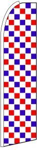 Feather Banner Flag Only 11.5' Red White Blue Checker