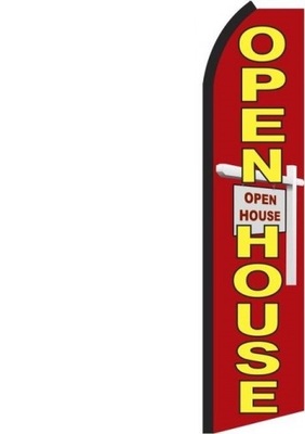 Feather Banner Flag Only 11.5' Open House sign