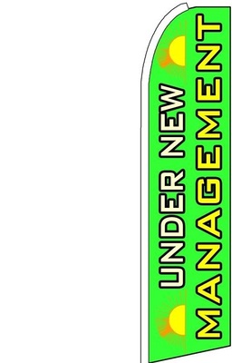 Feather Banner Flag 16' Kit Under New Management green