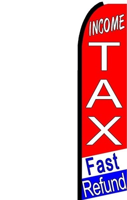 Feather Banner Flag 16' Kit Income Tax Fast Refund