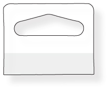 Self-Adhesive Hangers 1 3/8in x 1 1/2in with triangular hole