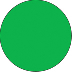 Fluorescent Labels Blank Round 1 1/in Green 500 per roll