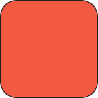 Fluorescent Label Blank Rectangle Red Orange