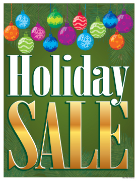 Christmas Sale Signs Posters Holiday Sale balls
