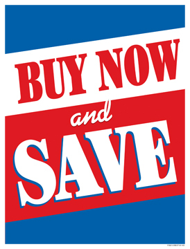 Retail Sale Signs Posters Buy Now and Save