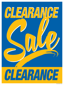 Clearance Clearance Retail Sale Event Sign Poster- 22x28