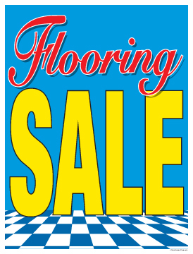 Retail Sale Signs Posters 22 x 28 Flooring Sale