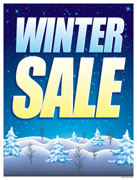 Sale Signs Posters 22"x28" Winter Sale