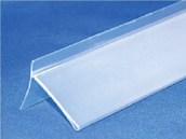 CRS300 Channel Rail Clear with clear cover (Angled), 1 13/32" x 47 5/8" - 5 per pack