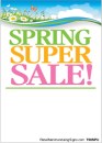 T50SPU SPRING SUPER SALE Sale Tags 5in x 7in Slotted and  Hole Punched