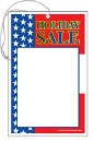 TYC466 Price Tag with string Patriotic Holiday Sale has a hole and elastic String
