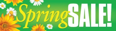 Seasonal Retail Sales Banners 3' x 10' Spring Sale (flowers)
