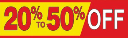 B20UTF Retail Sale Banners 20% To 50% Off