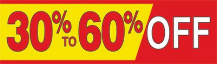 B20UTS Retail Sale Banners 30% To 60% Off