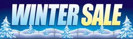 Retail Sale Banners Winter Sale trees