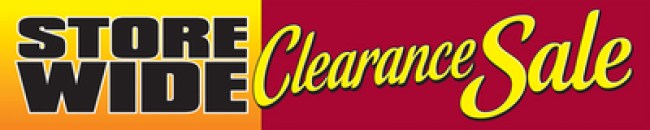 Retail Store Banner 4' x 20' Storewide Clearance Sale