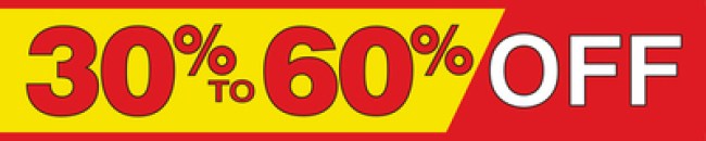 B90UTS Retail Store Banner 4' x 20' 30% T0 60% Off