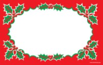 Christmas Signage Price Cards Holly Boarder