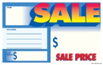 Sign Cards Shelf Talkers 3 1/2" x 5 1/2" Sale Price List Price