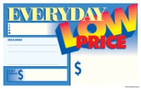 Price Cards 5 1/2" x 7" Everyday Low Price