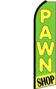 Feather Banner Flag 16' Kit Pawn Shop green yellow