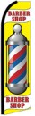 Feather Banner Flag Only 11.5' Barber Shop yellow