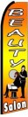 Feather Banner Flag Only 11.5' Beauty Salon yellow