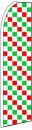 Feather Banner Flag Only 11.5' Red Green White Checker