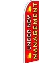 Feather Banner Flag Only 11.5' Under New Management red