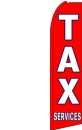 Feather Banner Flag 16' Kit Tax Service red