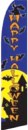 Feather Banner Flag 11.5' Halloween Witch,Bats