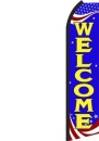 Feather Banner Flags 16' Kit Welcome patriotic flag