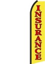 Feather Banner Flag 16' Kit Insurance red yellow