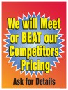 Retail Sale Signs Posters Meet or Beat Competitors