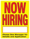 Retail Sale Signs Posters Now Hiring Please See Manager