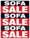 Retail Furniture Sale Signs Posters Sofa Sale red black